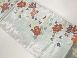 長谷川織物製 牡丹模様織出し名古屋帯